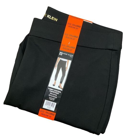 Anne Klein Women's Tummy Control Ponte Pant Black Size XXL 20 NWT - Picture 1 of 6